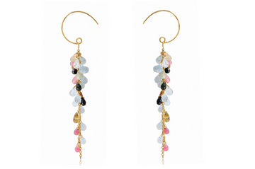 Aiko Tourmaline & Aquamarine Gemstone Earrings