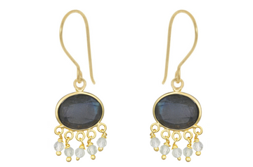 Aisha Labradorite & Prehnite Earrings
