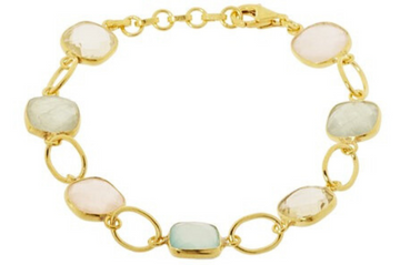 Alessandra Rose Quartz Gemstone Bracelet