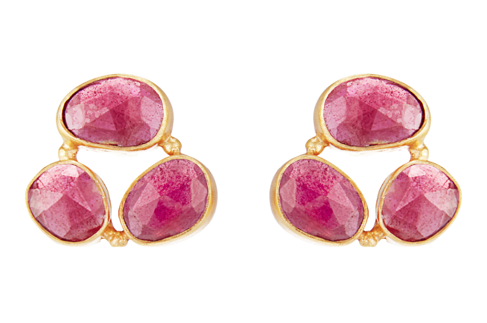 Anna Ruby Stud Earrings