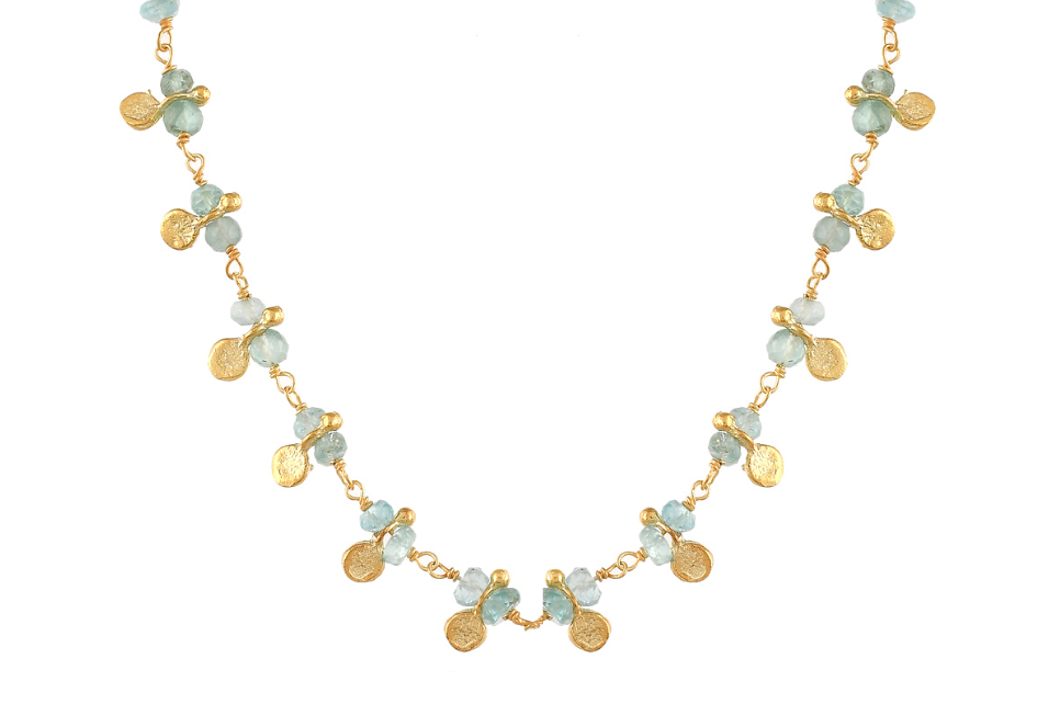 Apatite & Mini Disc Necklace