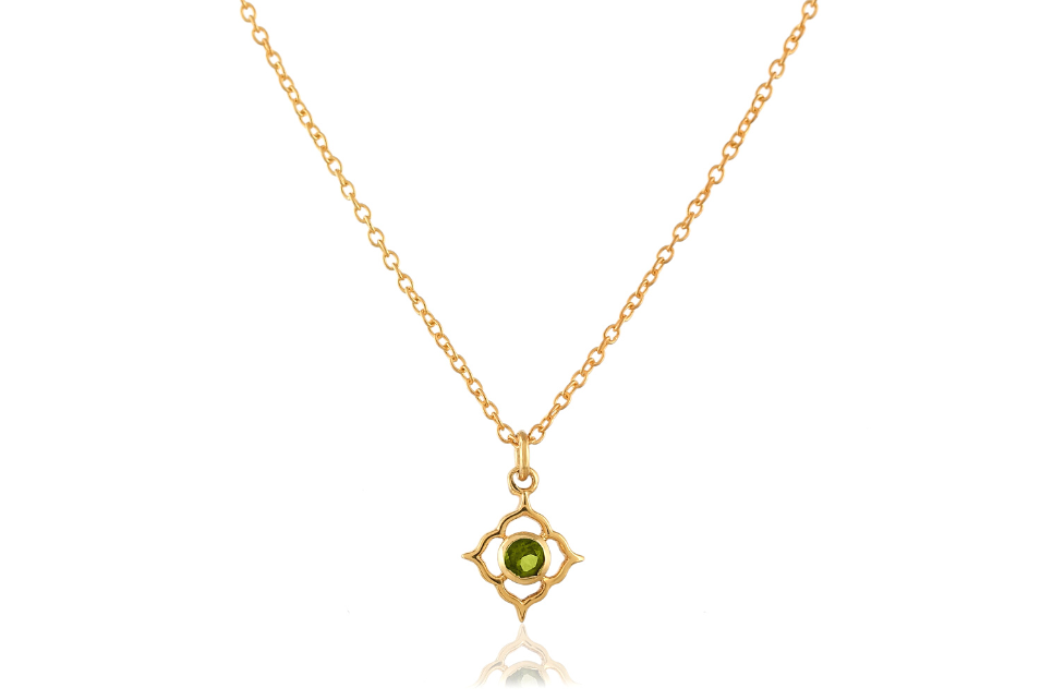 Peridot Arabesque Pendant Necklace