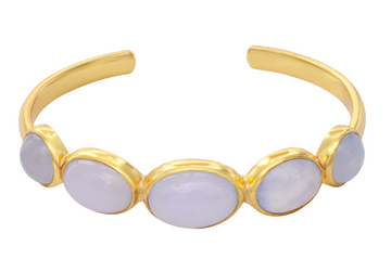 Audrey Blue Chalcedony Cuff Bracelet