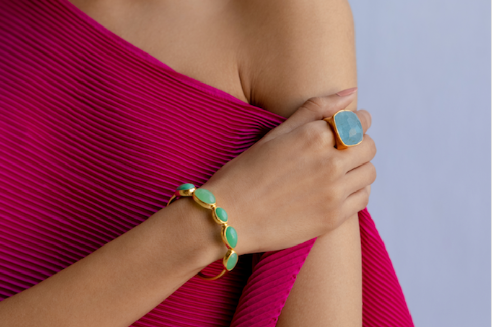 Audrey Chrysoprase Cuff Bracelet