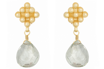 Bettina Green Amethyst Drop Earrings