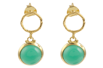 Bubble Green Onyx Earrings