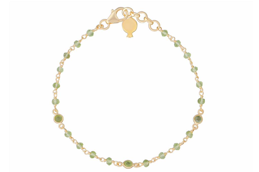 Calypso Peridot Bead Bracelet