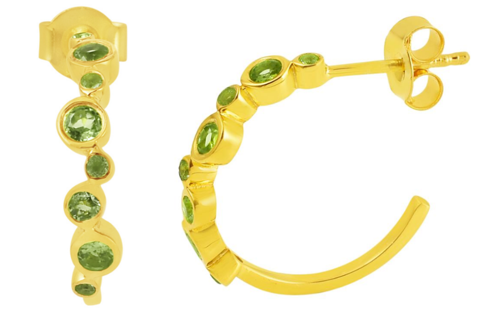 Capri Peridot Hoop Earrings