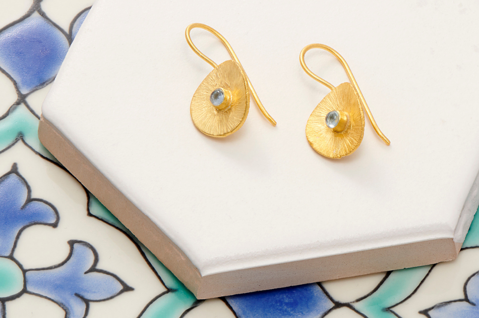 Cece Aquamarine Drop Earrings