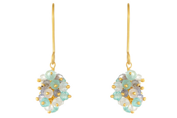 Charlotte Aquamarine Bead Earrings