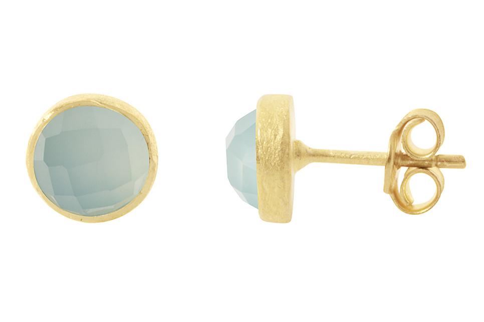 Cupcake Chalcedony Studs