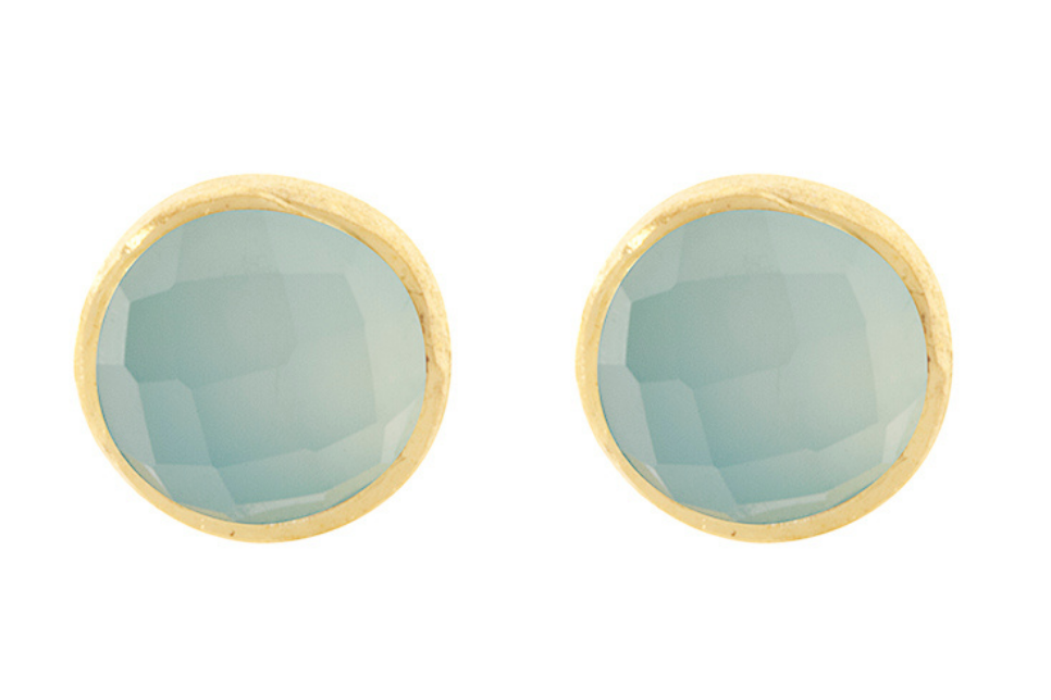 Cupcake Chalcedony Studs