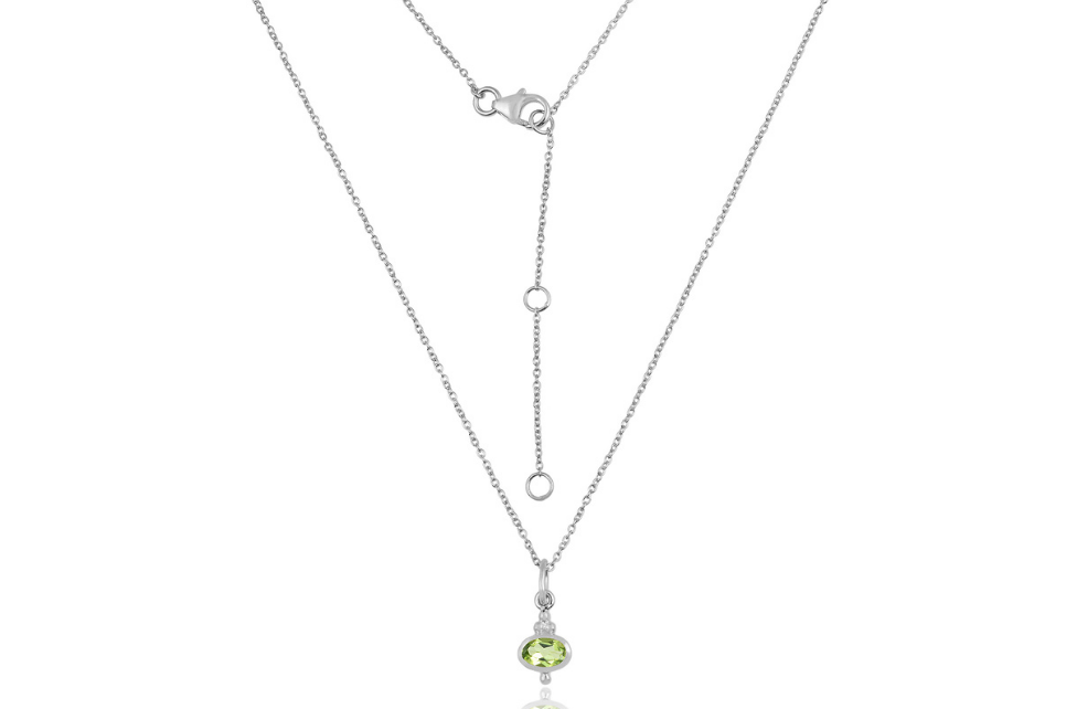 Darcie Sterling Silver Peridot Pendant Necklace