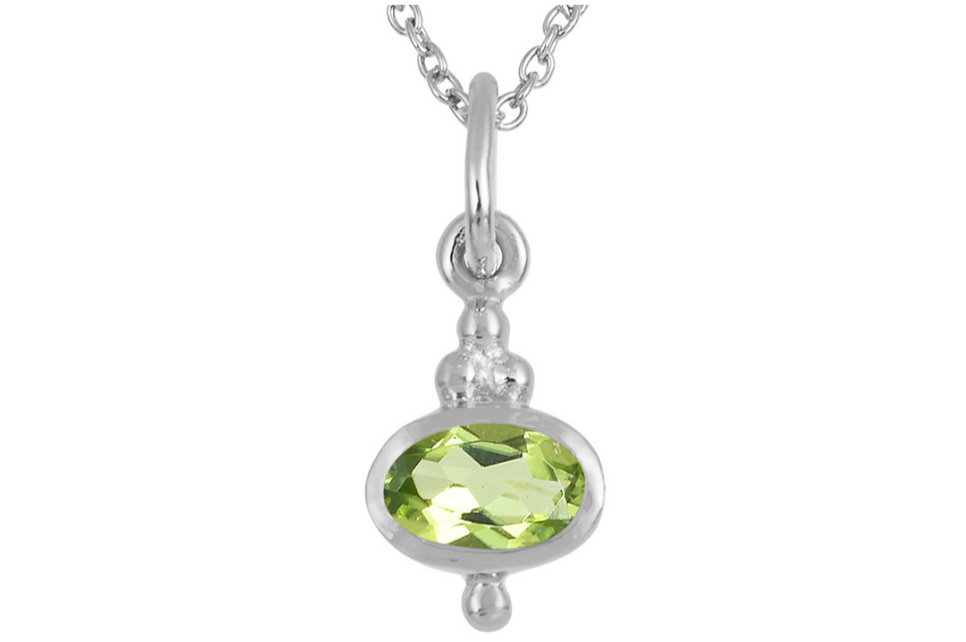 Darcie Sterling Silver Peridot Pendant Necklace