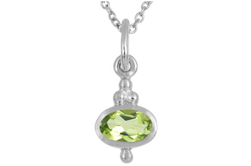 Darcie Sterling Silver Peridot Pendant Necklace