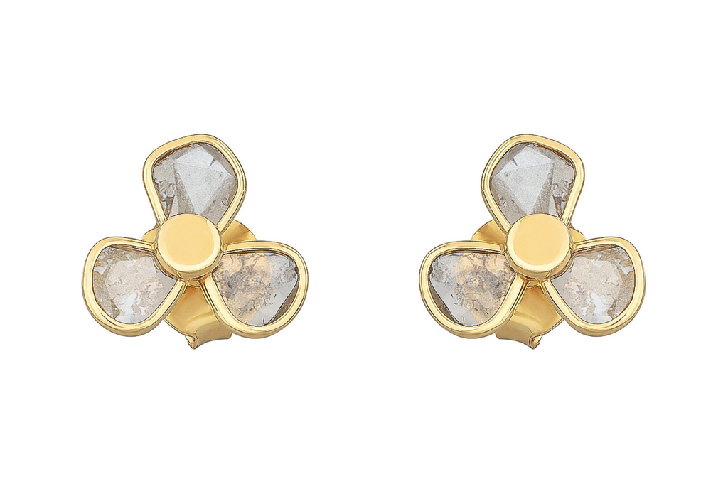 Delhi Diamond Trio Stud Earrings