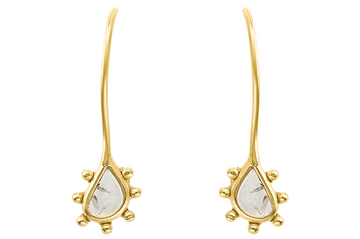 Delhi Diamond Dotted Drop Earrings