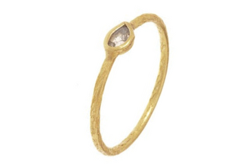 Diamond Slice Single Gemstone Ring