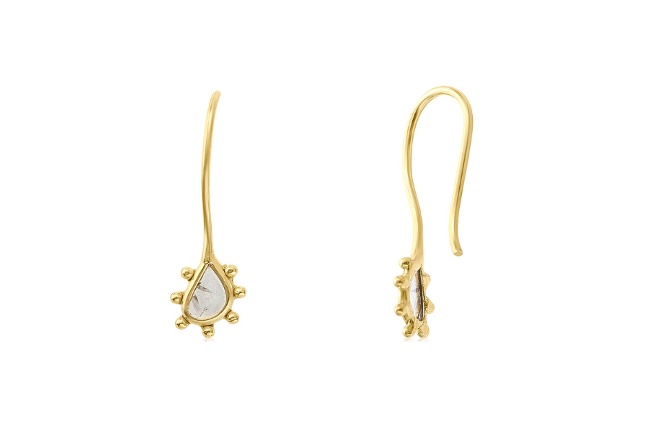 Delhi Diamond Dotted Drop Earrings