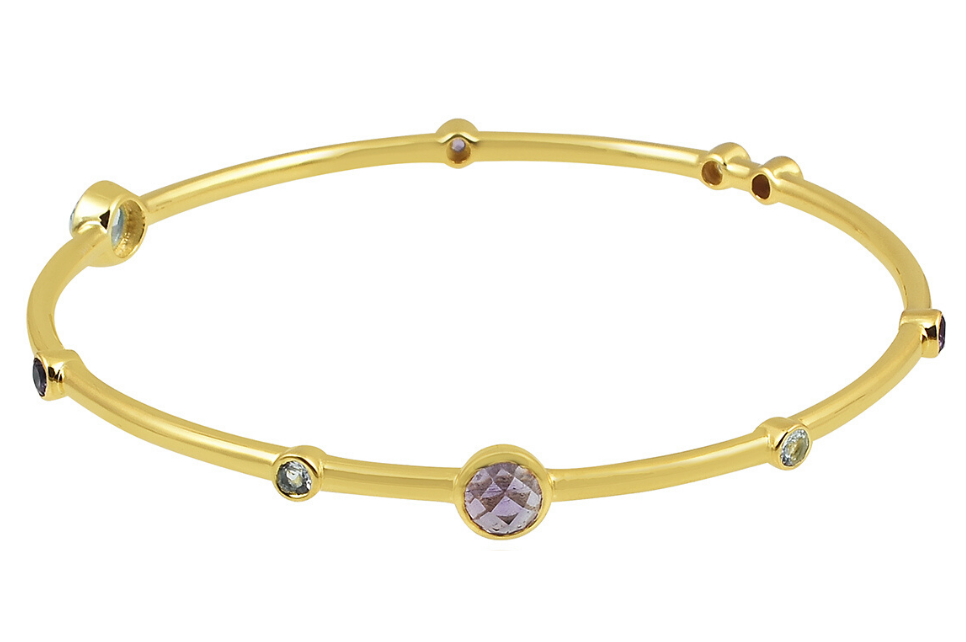 Ellen Amethyst, Iolite & Blue Topaz Bangle