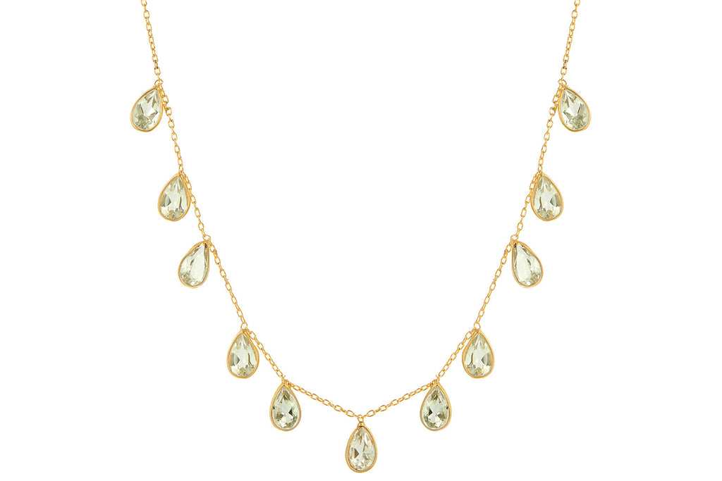 Flutter Green Amethyst Necklace