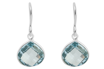 Grace Blue Topaz Silver Earrings