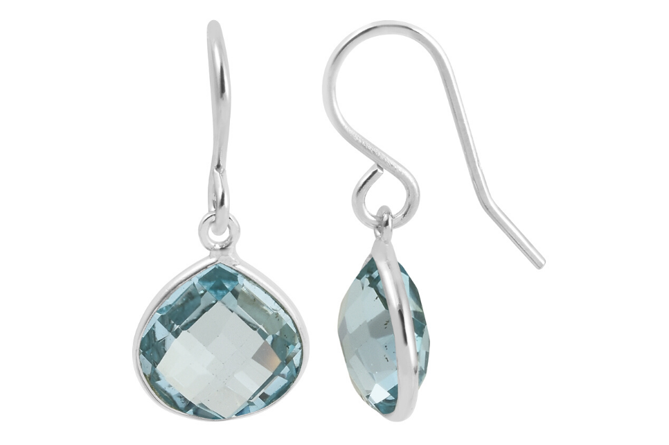 Grace Blue Topaz Silver Earrings