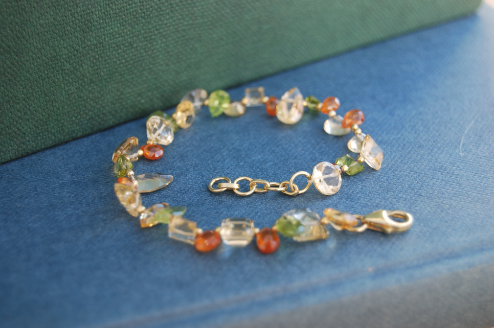 Greta Citrine & Peridot Gemstone Bracelet