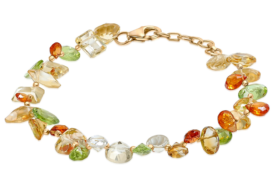 Greta Citrine & Peridot Gemstone Bracelet