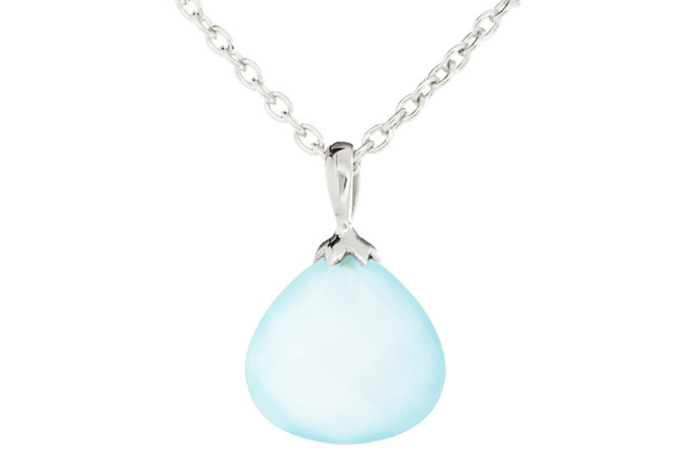 Hera Chalcedony Silver Pendant Necklace