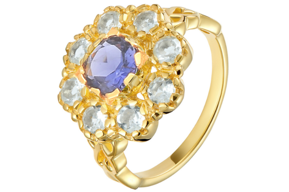 Flora Blue Iolite & Blue Topaz Ring