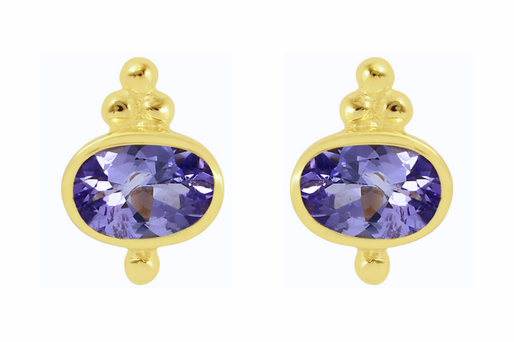 Darcie Iolite Stud Earrings