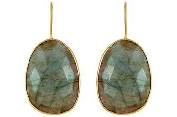 Labradorite Slice Earrings