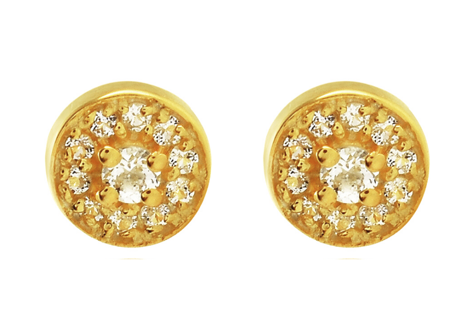 Luna White Topaz Studs