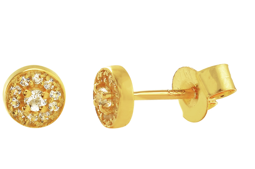 Luna White Topaz Studs