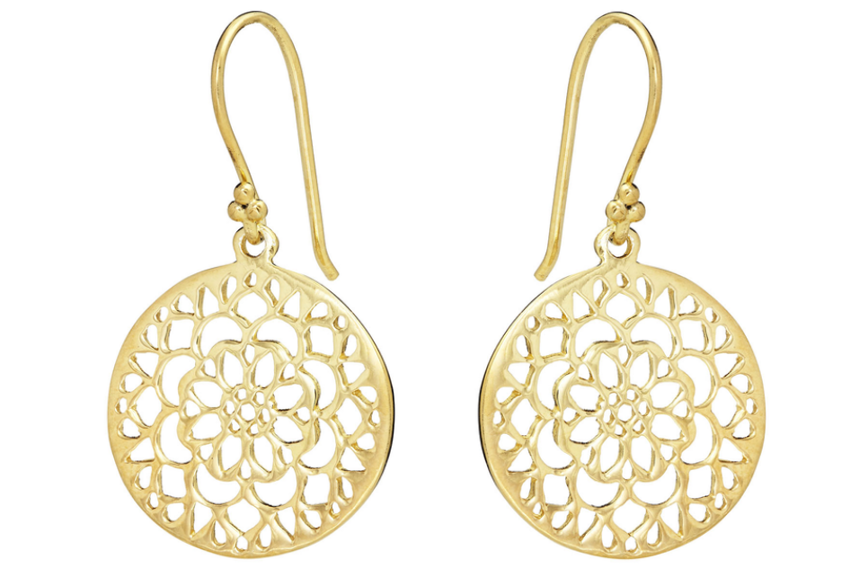 Gold Mandala Earrings