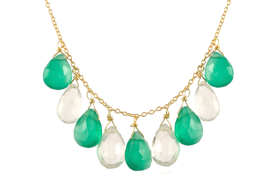 Manon Green Onyx & Green Amethyst Necklace