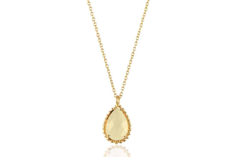 Marina Lemon Quartz Pendant Necklace