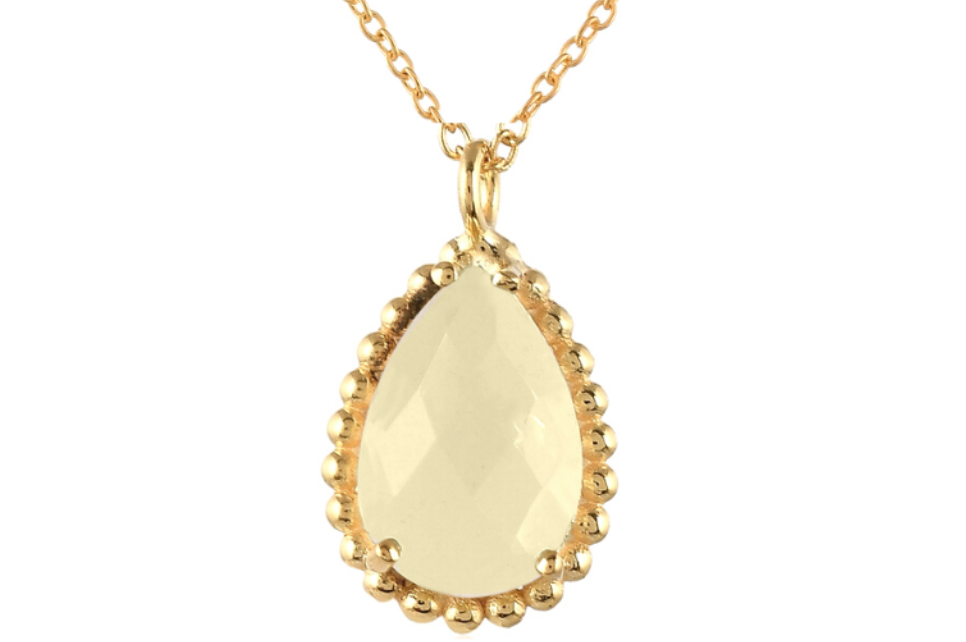 Marina Lemon Quartz Pendant Necklace