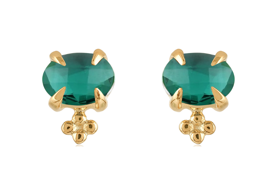 Miranda Apatite Gemstone Stud Earrings