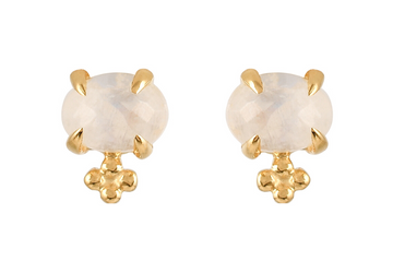 Miranda Moonstone Gemstone Stud Earrings