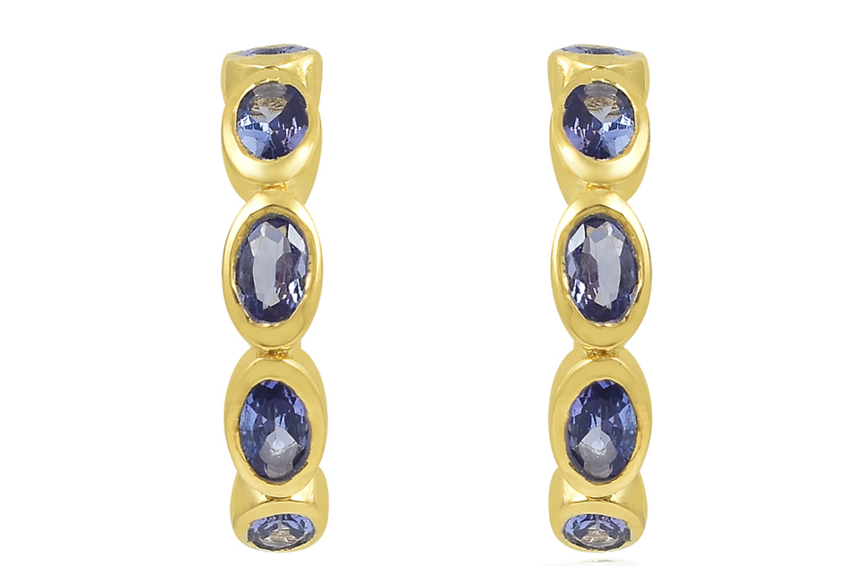 Mykonos Tanzanite Hoop Earrings