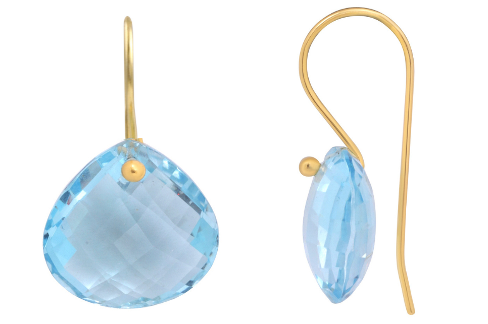 Elisa Blue Topaz Pear Shape Earrings