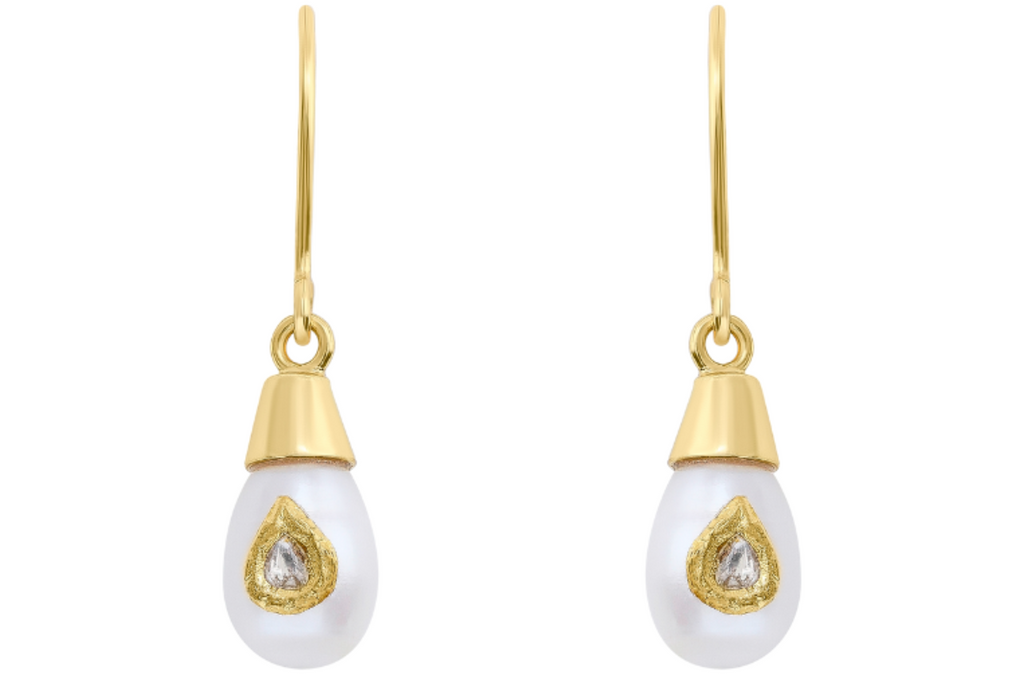 Jadau Pearl & Diamond Earrings