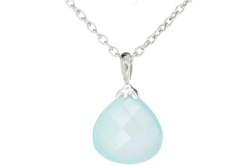 Hera Chalcedony Silver Pendant Necklace