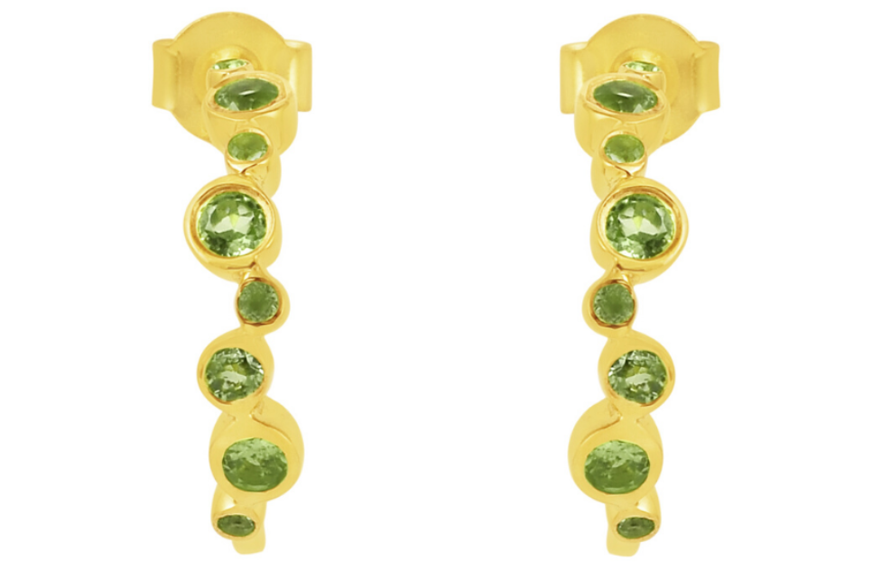 Capri Peridot Hoop Earrings