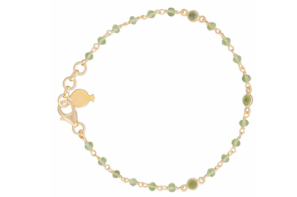 Calypso Peridot Bead Bracelet