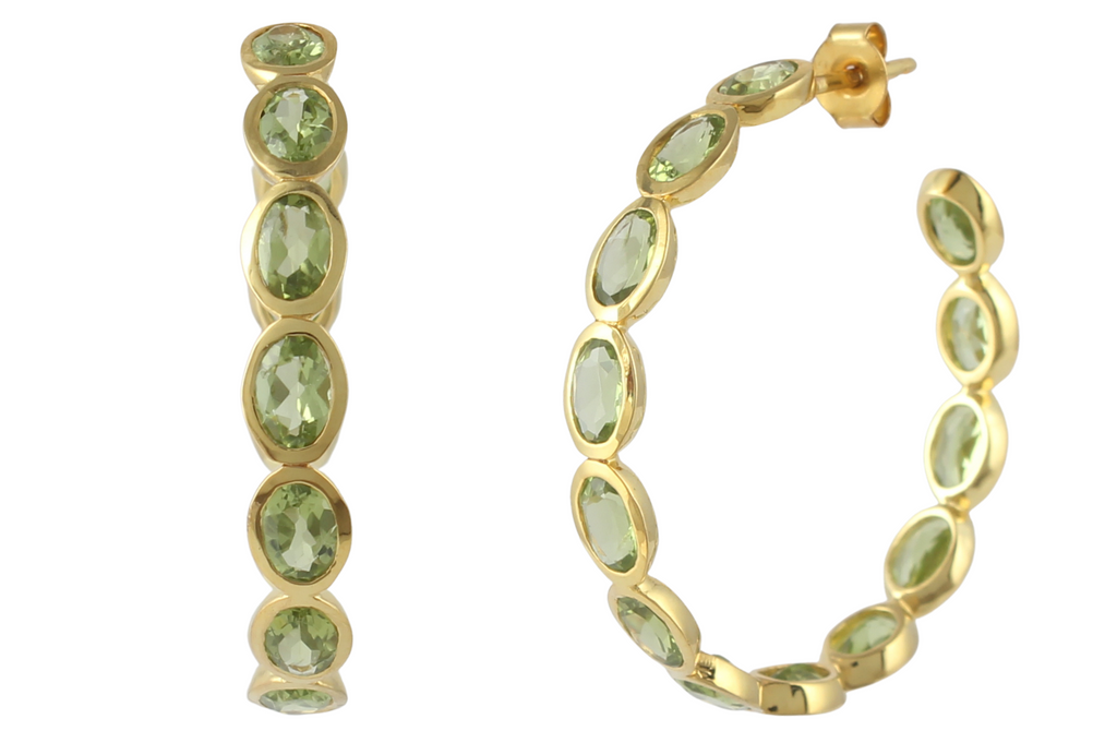 Santorini Peridot Hoop Earrings