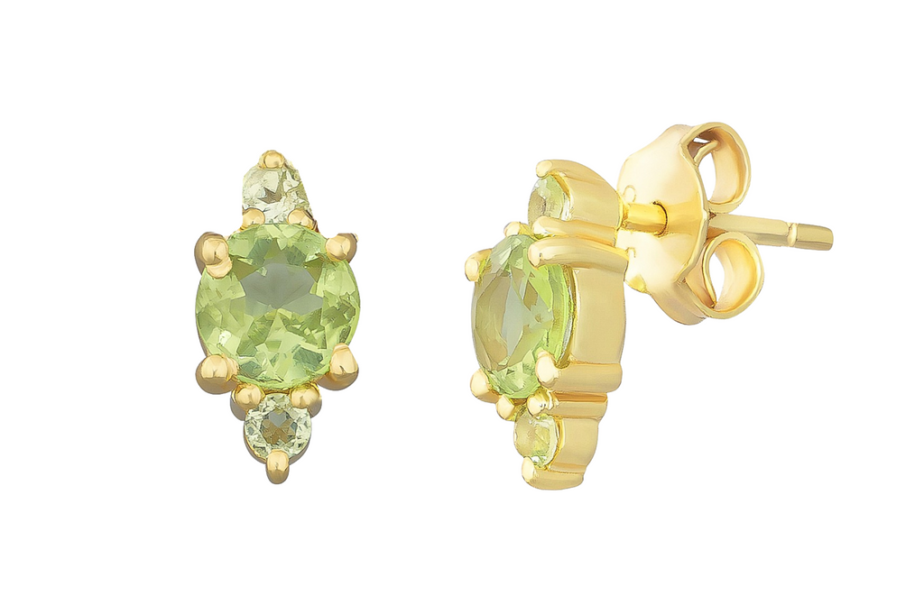 Skye Peridot Stud Earrings