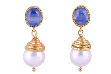 Poppy Kyanite and Pearl Earrings